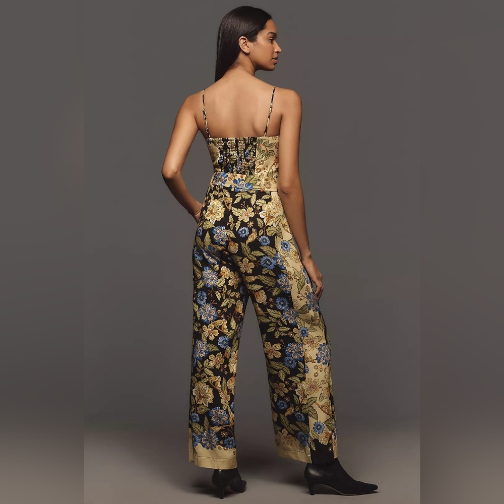 NWT FARM Rio x Anthropologie Square-Neck Floral Jumpsuit Medium - Picture 2 of 6